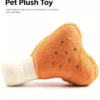 Squeaky Chicken Drumstick Plush Toy for Cats