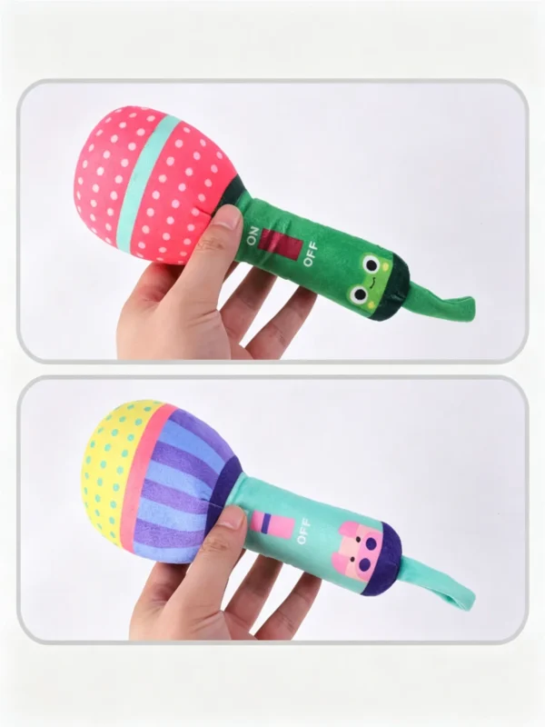 Squeaky Microphone Plush Toy for Pets – Novelty Sound Toy