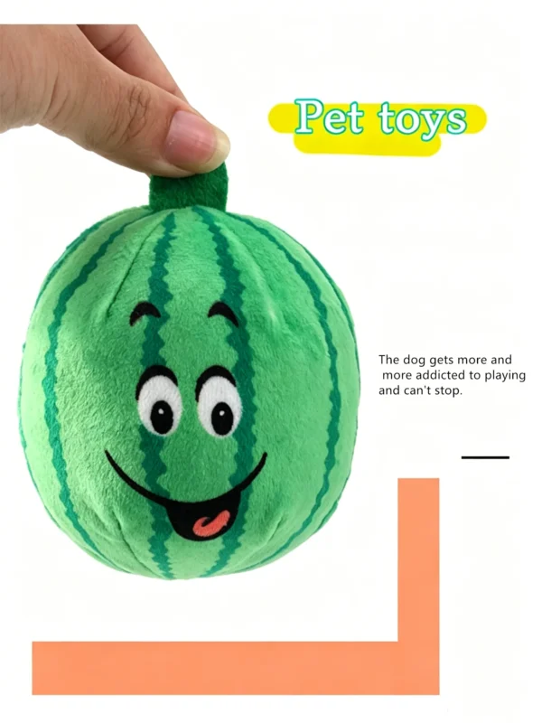 Squeaky Watermelon Plush Toy – Cute Soft Toy for Pets