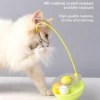 Roly-Poly Feather Cat Toy – Wobble Base with Interactive Stick
