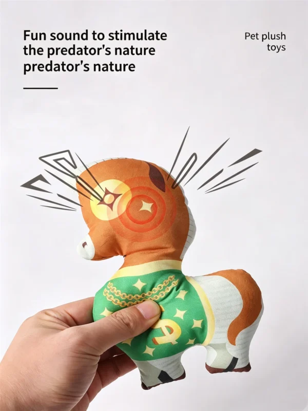 Little Pony Squeaky Plush Cat Toy