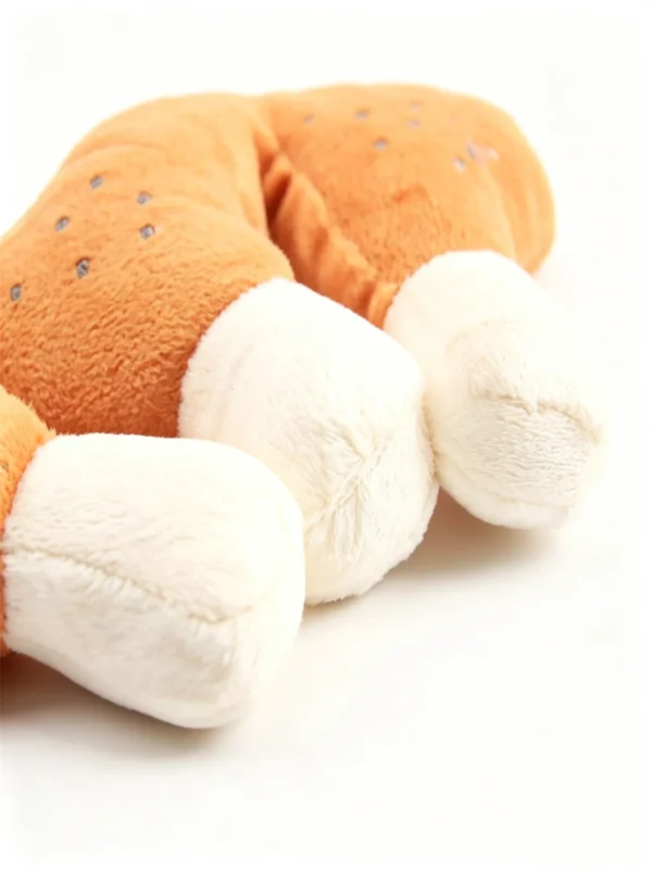 Squeaky Chicken Drumstick Plush Toy for Cats