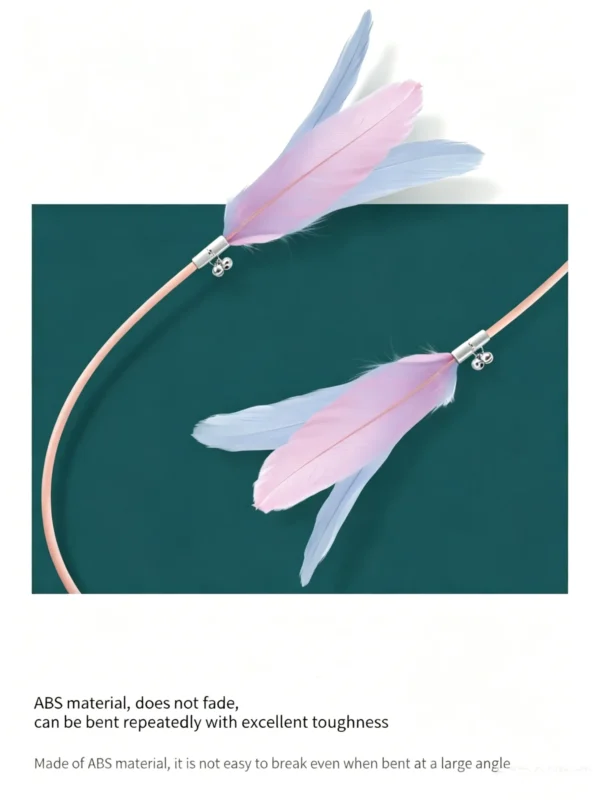 Feather Jingle Bell Cat Teaser Wand