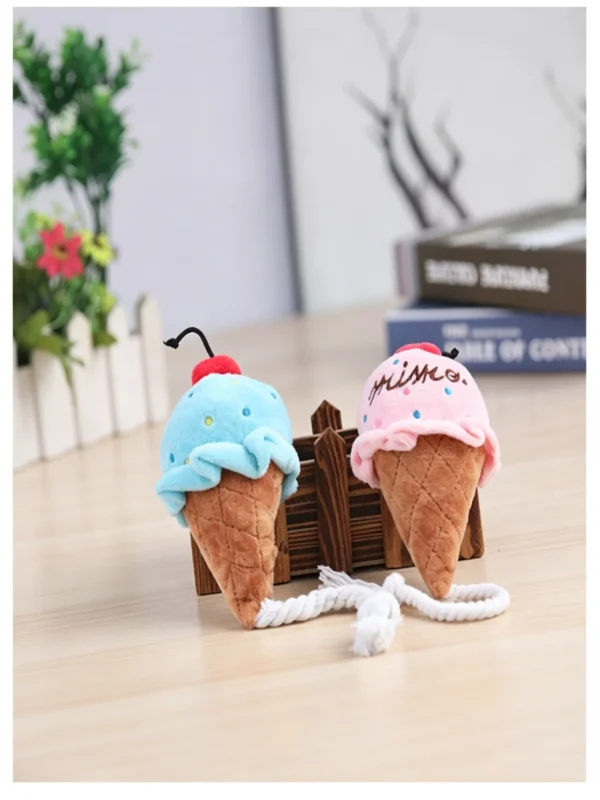 Squeaky Ice Cream Plush Toy for Dogs