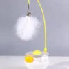 Roly-Poly Feather Cat Toy – Wobble Base with Interactive Stick