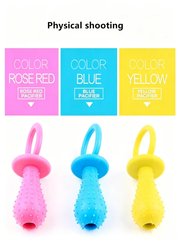 Pacifier-shaped toy with a bell