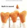 Squeaky Chicken Drumstick Plush Toy for Cats