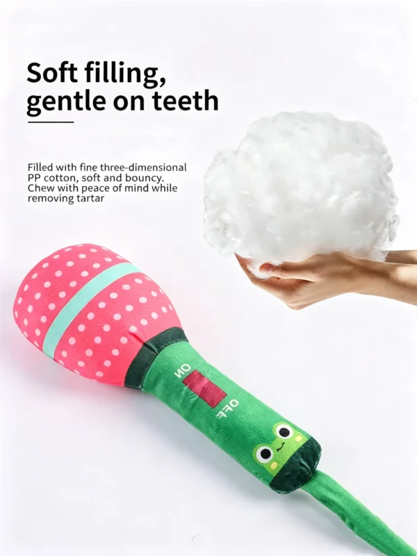 Squeaky Microphone Plush Toy for Pets – Novelty Sound Toy