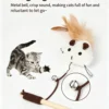 Wooden Handle Cat Teaser Wand – Interactive Toy for Cats