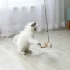 Wooden Handle Cat Teaser Wand – Interactive Toy for Cats