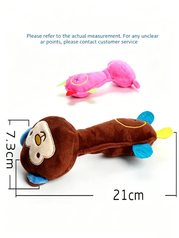 Squeaky Chewable Plush Animal Toy for Pets – Soft & Durable