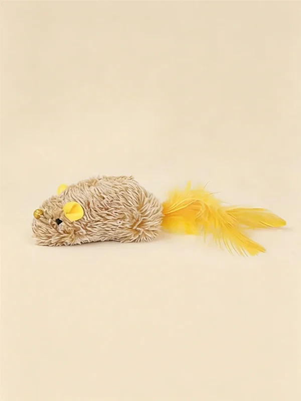 图片处理需求 (2)_副本-compressed Squeaky Plush Mouse Cat Toy – Realistic Mouse Shape
