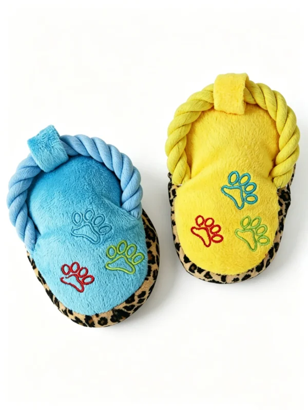 图片处理需求 (3)_副本-compressed Dog Squeaky Plush Toy – Creative Slipper Shape, Soft & Engaging