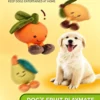 Squeaky Latex Plush Fruit Toy for Dogs – Soft & Durable