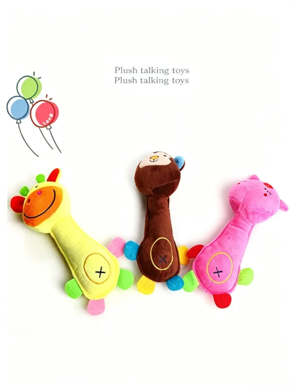 Squeaky Chewable Plush Animal Toy for Pets – Soft & Durable
