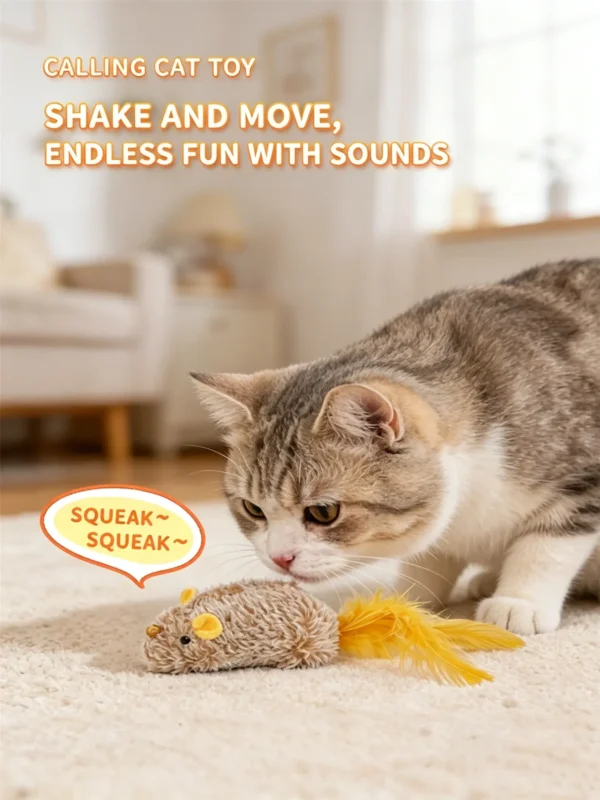 图片处理需求 (4)_副本-compressed Squeaky Plush Mouse Cat Toy – Realistic Mouse Shape