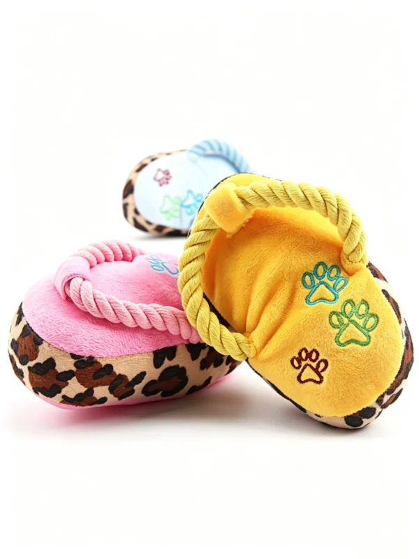 图片处理需求 (5)_副本-compressed Dog Squeaky Plush Toy – Creative Slipper Shape, Soft & Engaging