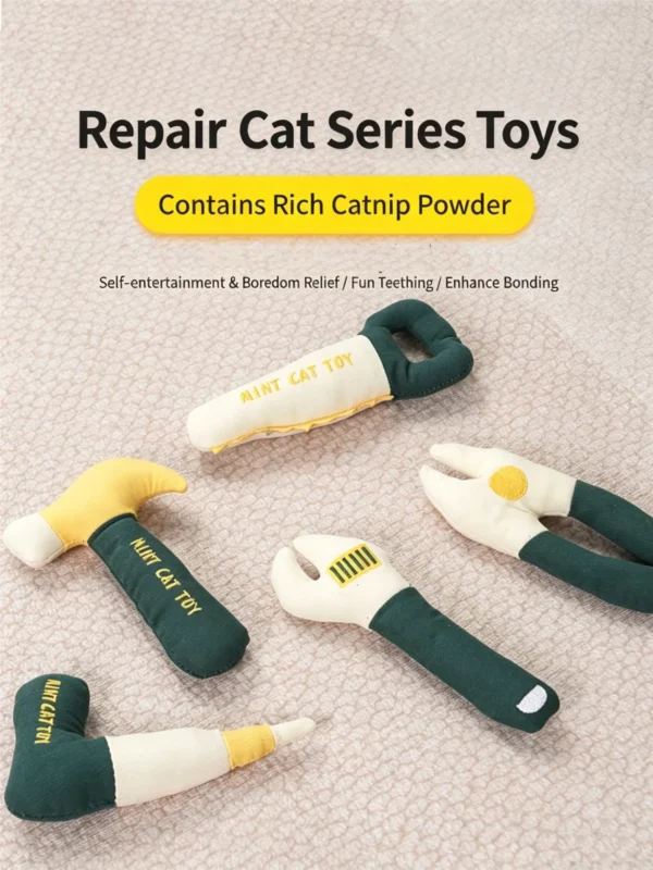 Catnip Plush Toy – Tool Series, Novelty Shapes for Cats