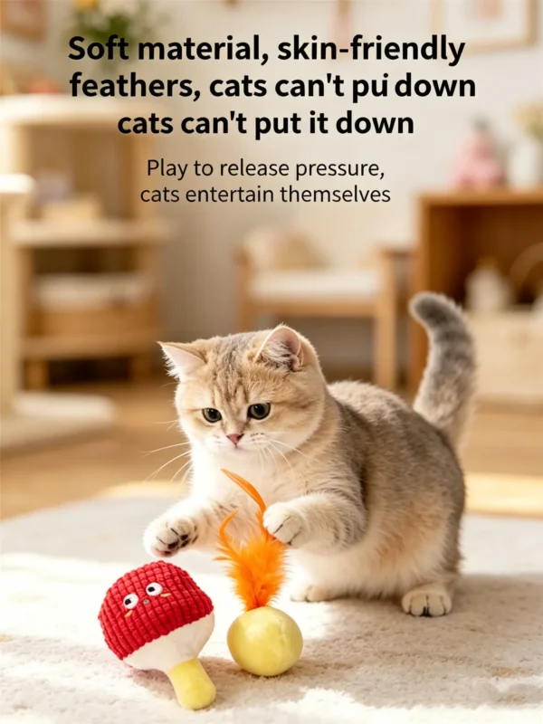Sports Themed Catnip Plush Toy – Mini Balls with Catnip