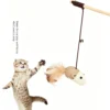 Wooden Handle Cat Teaser Wand – Interactive Toy for Cats