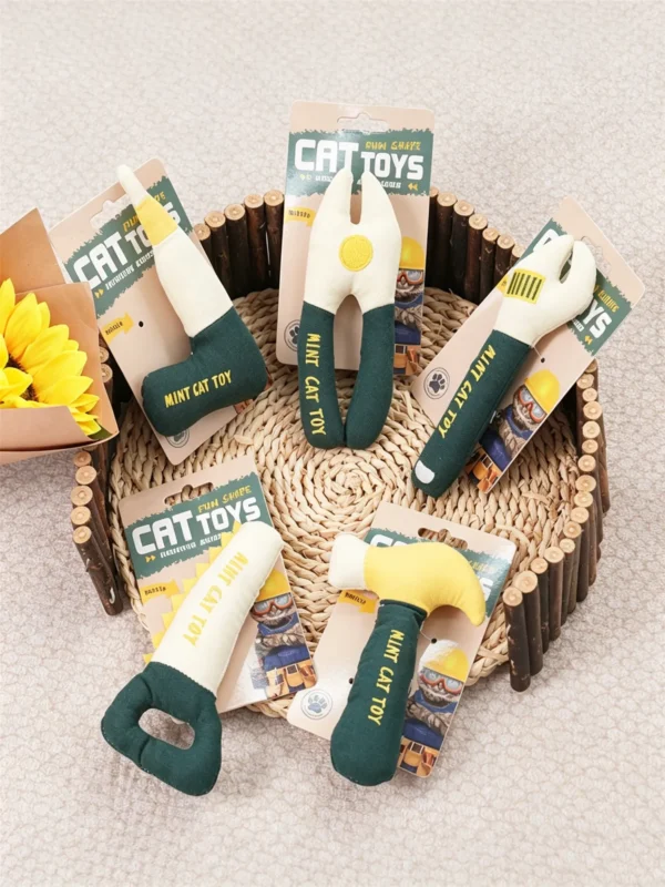 Catnip Plush Toy – Tool Series, Novelty Shapes for Cats