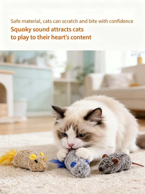 图片处理需求 (6)_副本-compressed Squeaky Plush Mouse Cat Toy – Realistic Mouse Shape