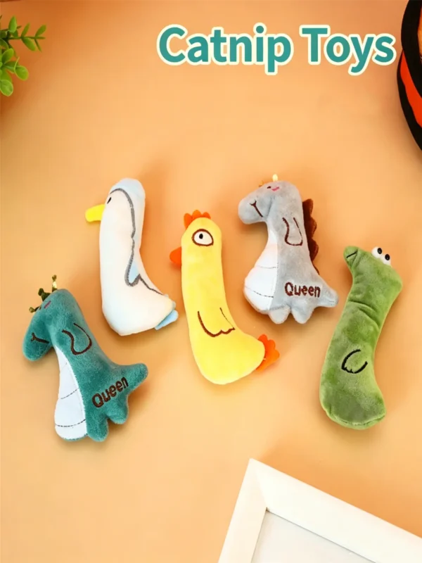 Catnip Plush Toy – Cartoon Animal Design, Soft & Irresistible