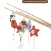 Wooden Handle Cat Teaser Wand – Interactive Toy for Cats