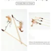 Wooden Handle Cat Teaser Wand – Interactive Toy for Cats