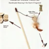 Wooden Handle Cat Teaser Wand – Interactive Toy for Cats