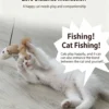 Wooden Handle Cat Teaser Wand – Interactive Toy for Cats