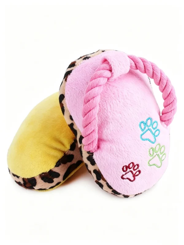 图片处理需求_副本-compressed Dog Squeaky Plush Toy – Creative Slipper Shape, Soft & Engaging