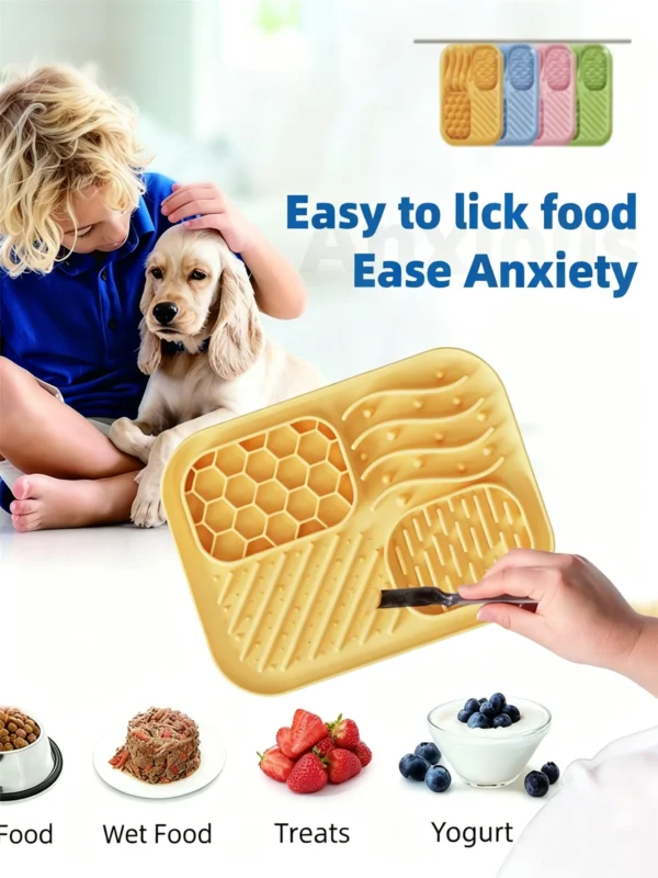 Silicone Pet Licking Mat Slow Feeder Bowl 5.9×7.87in