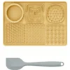 Silicone Non-Slip Waterproof Pet Feeding Tray with Scraper 12×7.99in