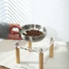 304 Stainless Steel Acrylic Elevated Pet Bowl 6.8 oz
