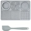 Silicone Non-Slip Waterproof Pet Feeding Tray with Scraper 12×7.99in