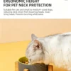 Ceramic Wooden Frame Pet Premium Food and Water Bowl 13.5-28.7oz