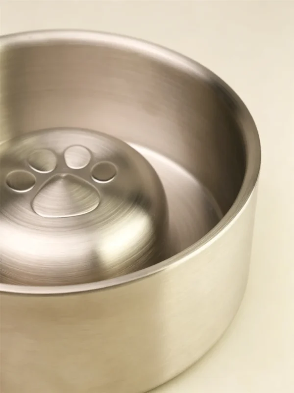 304 Stainless Steel Non-Slip Pet Slow Feeder Bowl 20-40.5oz