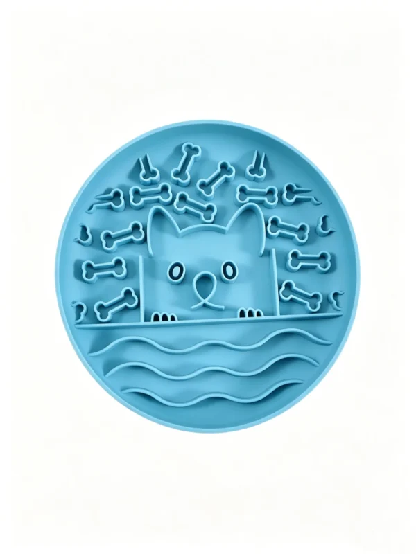 Pet Feeding Non-Slip Waterproof Silicone Bowl 7.5×7.5in