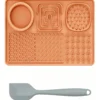 Silicone Non-Slip Waterproof Pet Feeding Tray with Scraper 12×7.99in