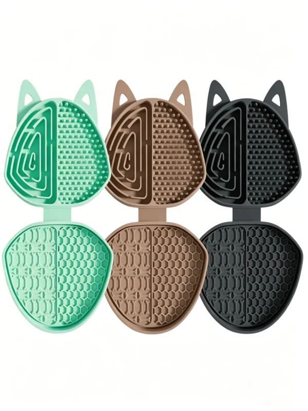 Silicone Pet Licking Mat Non-Slip Foldable Placemat 13.3×7.6in