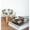 304 Stainless Steel Acrylic Elevated Pet Bowl 6.8 oz