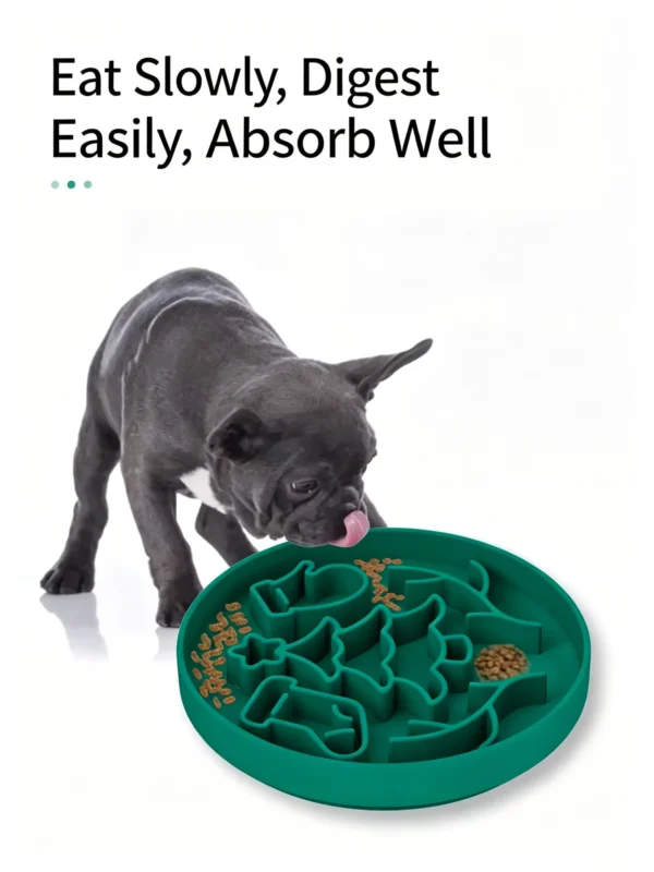 Silicone Pet Slow Feeder Bowl 7.8×7in