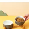Ceramic Wooden Frame Pet Premium Food and Water Bowl 13.5-28.7oz