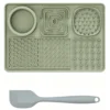 Silicone Non-Slip Waterproof Pet Feeding Tray with Scraper 12×7.99in