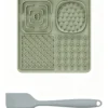 Silicone Non-Slip Waterproof Pet Feeding Tray with Scraper 8.7×8in