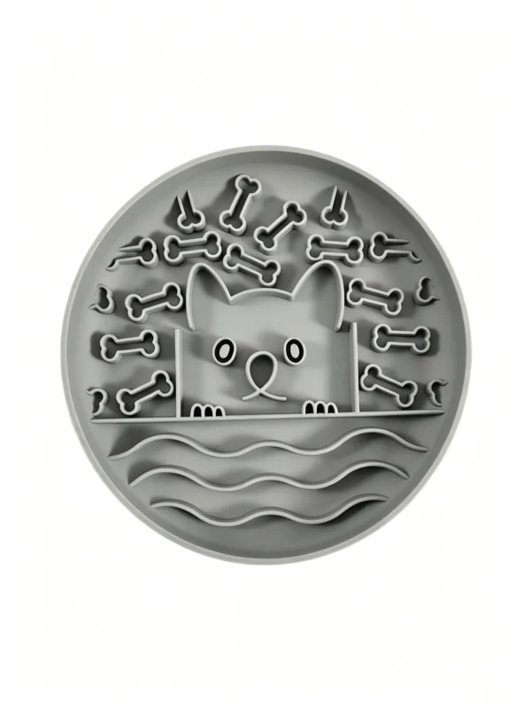Pet Feeding Non-Slip Waterproof Silicone Bowl 7.5×7.5in