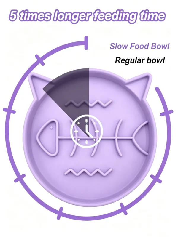 Silicone Pet Slow Feeder Bowl 7×7in