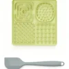 Silicone Non-Slip Waterproof Pet Feeding Tray with Scraper 8.7×8in