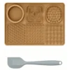 Silicone Non-Slip Waterproof Pet Feeding Tray with Scraper 12×7.99in